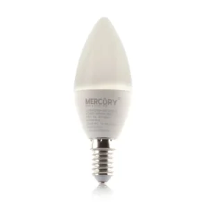 Bombillo LED tipo vela E14 con luz cálida ideal para iluminación decorativa.
