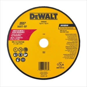 Disco abrasivo para corte de metal DeWalt DW8065-AR de 1/16 pulgadas