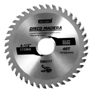 Disco sierra circular Uyustools DMA117 4-1/2 pulgadas 40 dientes para madera