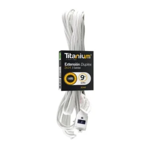 Extensión Eléctrica Dúplex Titanium ECA46 de 2.7 metros para mayor alcance y comodidad.