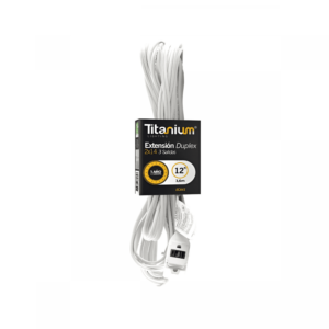 Extensión Eléctrica Dúplex Titanium ECA41 de 3.6 metros para mayor alcance y comodidad.