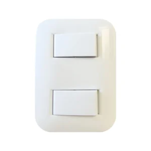 Interruptor Doble de Sobreponer Blanco Mercury ETI82 10A