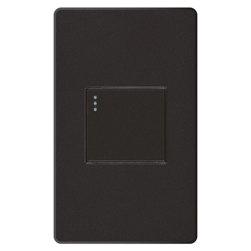 Interruptor sencillo Mercury Línea Plus Negro de 10A, ideal para hogares y negocios.