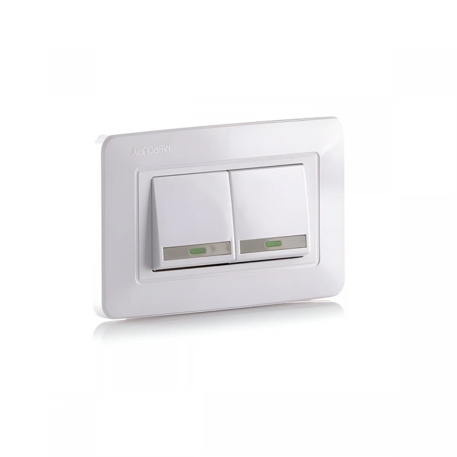 Interruptor doble 10 amperios 125/250v Mercury ETI09