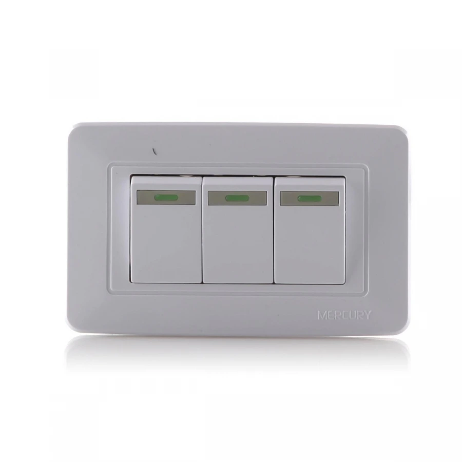 Interruptor triple 10 amperios 125/250v Mercury ETI10