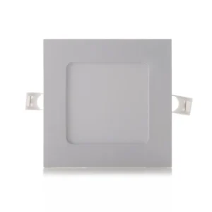 Panel LED cuadrado de incrustar 6W con luz blanca y bajo consumo.