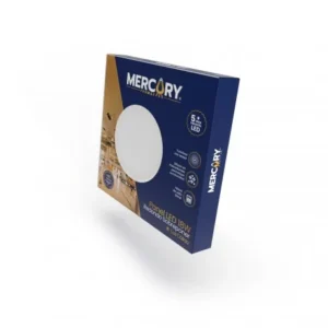 Panel LED Redondo de Sobreponer 12W Mercury IPL42 con iluminación uniforme y bajo consumo.