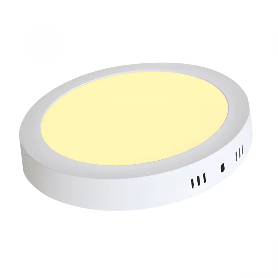 Panel LED Sobreponer Redondo 18W Mercury IPL43 con iluminación uniforme y bajo consumo.