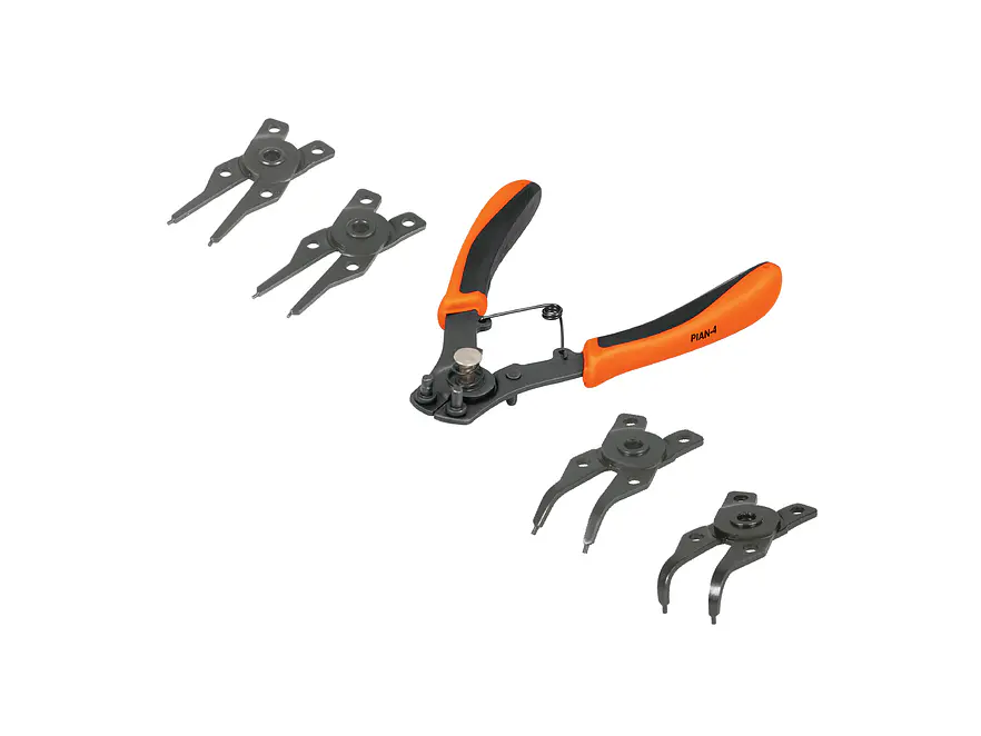 Pinza de retención Truper 17355 con cabezas intercambiables.
