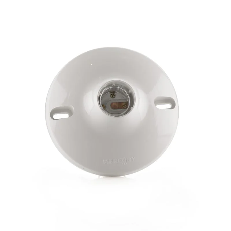 Plafón de Policarbonato Mercury ECA73 con tornillos para instalaciones eléctricas seguras.