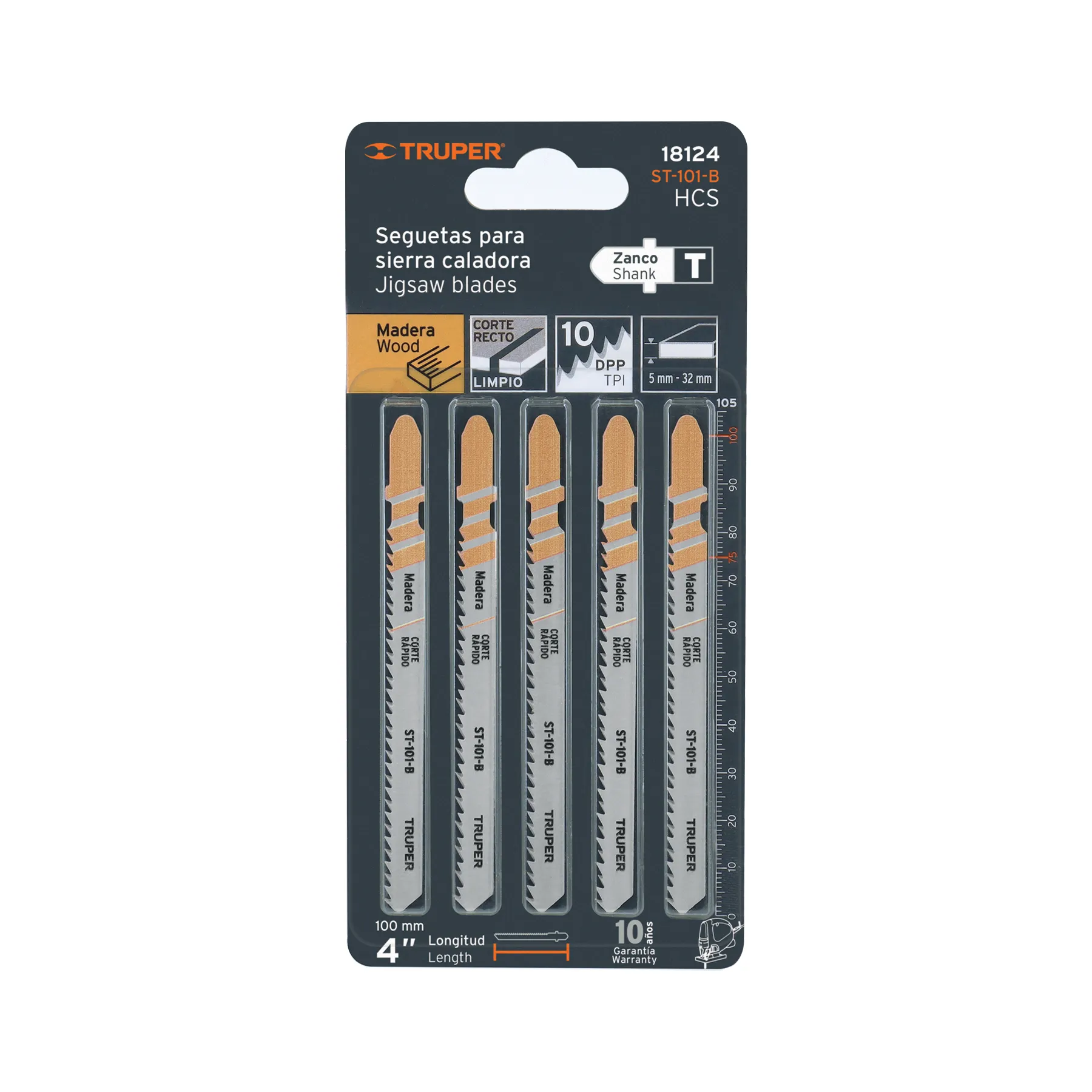 Segueta caladora Truper 18124 para madera