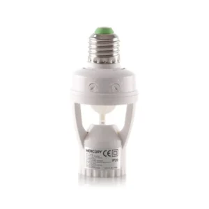 Sensor Roseta E27 Mercury ESE03 para iluminación automática y ahorro energético.