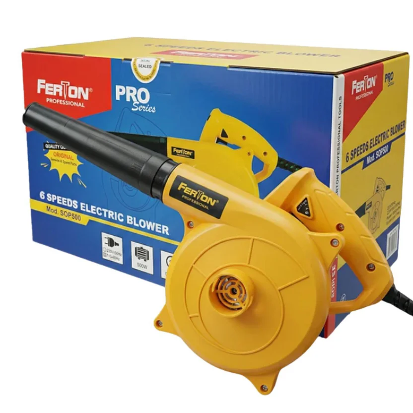 Sopladora Aspiradora Ferton SOP500 de 500W para limpieza rápida, eficiente y profesional.