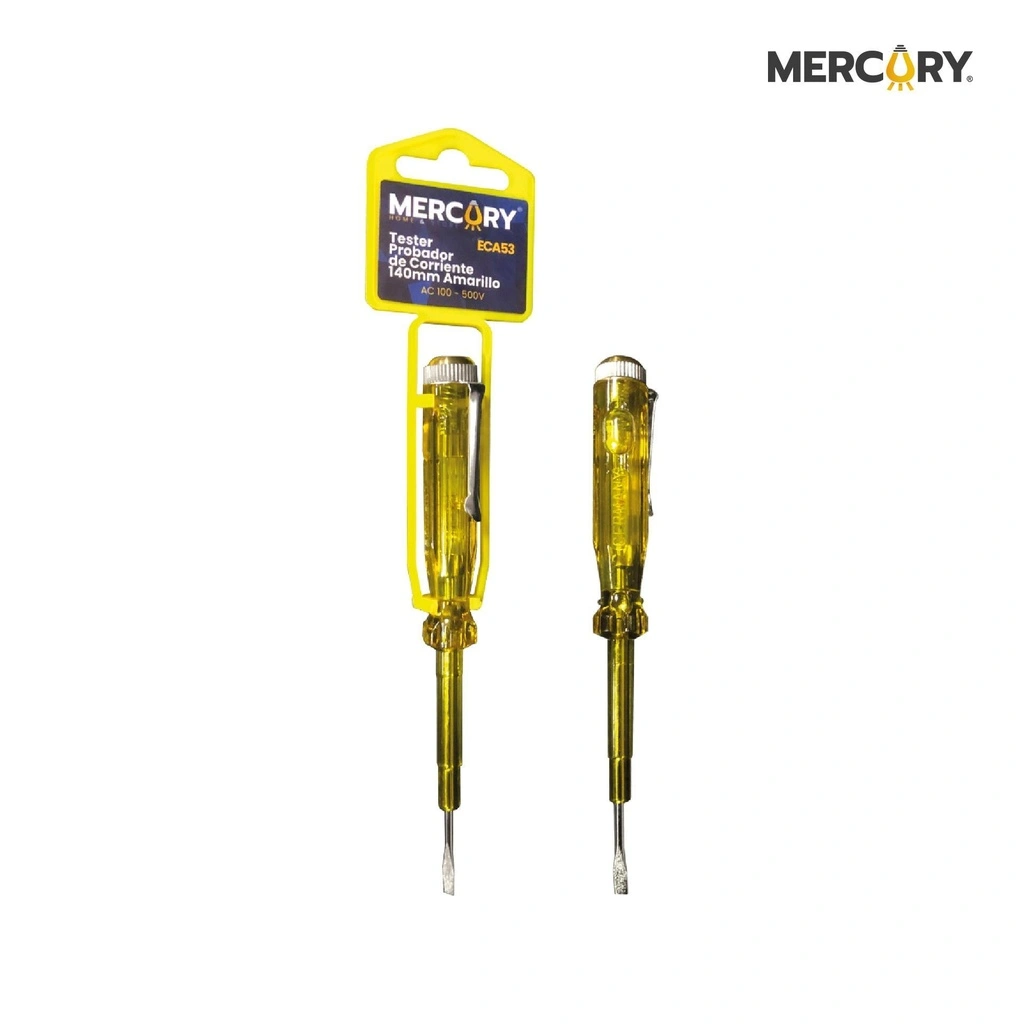 Tester de corriente Mercury ECA53 de 140 mm color amarillo.