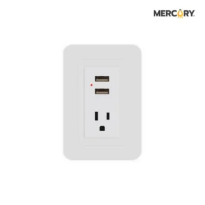 Toma Doble con USB 10A 125 250V Mercury ETI71 para carga y conexión eléctrica