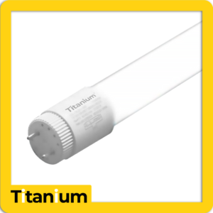 Tubo LED T8 Titanium de 18W para iluminación residencial y comercial.